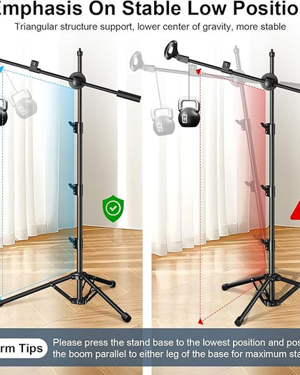 Mic Stand,6 In 1 Microphone Stand Floor Boom Mic Stand, Support Boom Gooseneck Mic Clips Tablet Phone Holder Any Combination With Mic Stand Bag