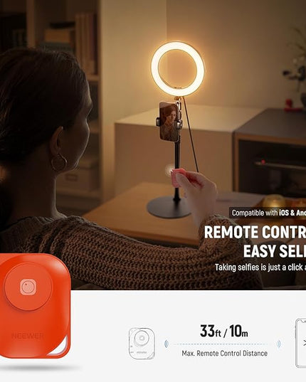 NEEWER 12" 24W High Power Desk Ring Light with Stand/Phone Holder, LED Selfie Video Conference Lighting for iPhone Streaming Makeup Vlog Recording Laptop Computer Webcam Zoom Call Podcast, RH12B