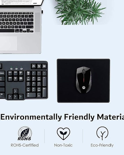 SaiTech IT 5 Pack 2mm Mouse Pad with Stitched Edges Non-Slip Rubber Base, Premium-Textured and Waterproof Mousepads Bulk, Mouse Pad for Computers, Laptop, Office & Home, 8.66 x 7.1 inch