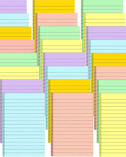 24 Pack Lined Sticky Notes 4X6 in Self Sticky Note Pads Colorful Post Stickies for Office, Home, School, Meeting, 50 Sheets/pad, (Light Color)