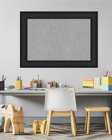 Amanti Art Black Framed Magnetic Board 21x29 Medium Vision Board for use with Magnets, 100% Metal Sheet to Display Items as Office Decor or for Home Organization in mudroom, Kitchen or Kids Room