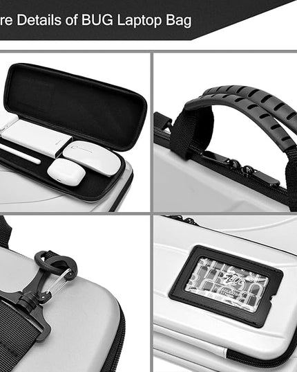 BUG 17.3 Inch Laptop Case Hard Shell, Protective Laptop Carrying Case with Stand for Heat Dissipation