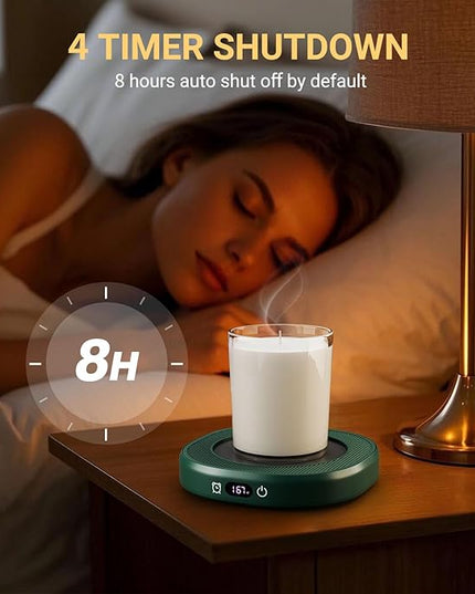Coffee Mug Warmer & You are Awesome Mug Set, Electric Cup Warmer with Auto Shut Off, 4 Temperature Setting Smart Beverage Warmer, 8-Hours Auto Shut Off