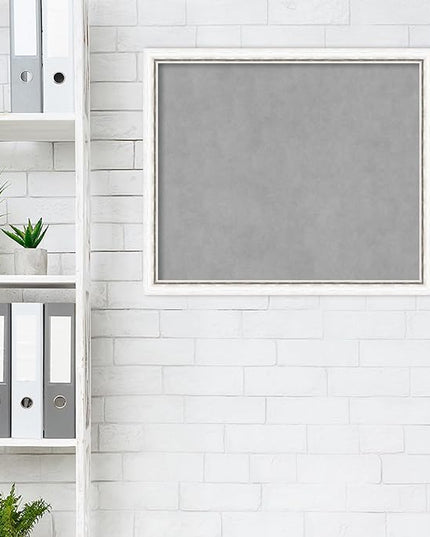 Amanti Art White Framed Magnetic Board 22x26 Medium Vision Board for use with Magnets, 100% Metal Sheet to Display Items as Office Decor or for Home Organization in mudroom, Kitchen or Kids Room
