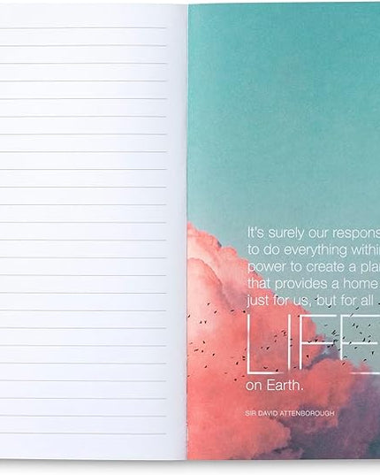 Compendium Softcover Journal - The world is grand, awfully big and astonishingly beautiful. – A Write Now Journal with 128 Lined Pages, 5″W x 8″H