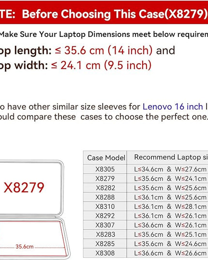 Smatree Hard EVA Protective Sleeve Case Compatible for 16 inch Lenovo ThinkPad P1 Gen 7 Mobile Workstation, for 16 inch Lenovo ThinkPad Z16 Laptop Waterproof and Anti-Shock Sleeve (X8279)