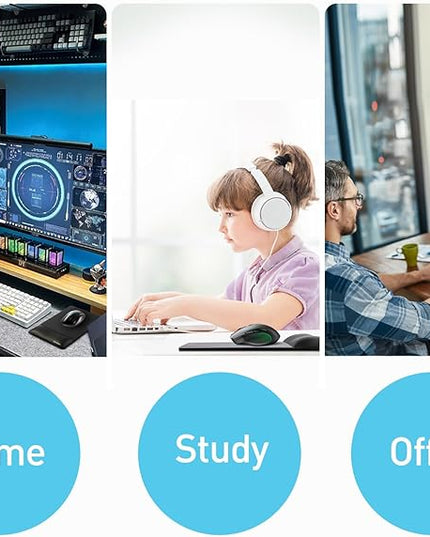 univo colors Design-Wave Wrist Rest Mouce Pad,PE Mouse Sliding Panel+Artificial Sheepskin+Memory Foam+Ergonomic+Anti-Slip Gel,Resilience Support During Work and Gaming,Mouce Accessory,Black