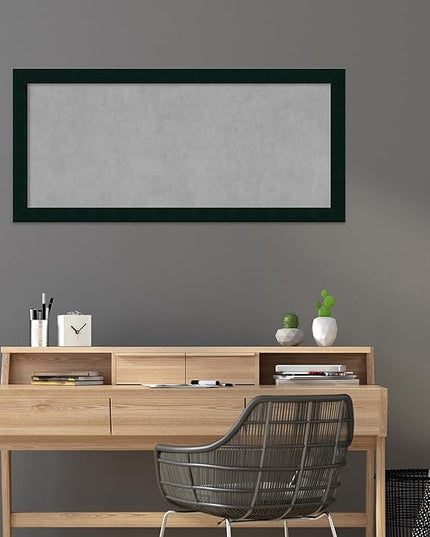 Amanti Art Black Framed Magnetic Board 24x52 Oversize Vision Board for use with Magnets, 100% Metal Sheet to Display Items as Office Decor or for Home Organization in mudroom, Kitchen or Kids Room