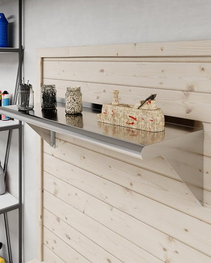 AmGood 36" Long X 12" Deep Stainless Steel Wall Shelf | NSF Certified | Appliance & Equipment Metal Shelving | Kitchen, Restaurant, Garage, Laundry, Utility Room