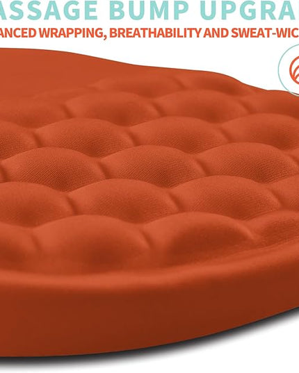 Ergonomic Mouse Pad Wrist Support with Memory Foam Massage Bulge, Carpal Tunnel Pain Relief Mousepad Wrist Rest for Mouse(12x8 inch, Orange)