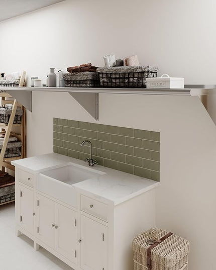AmGood 96" Long X 18" Deep Stainless Steel Wall Shelf | NSF Certified | Appliance & Equipment Metal Shelving | Kitchen, Restaurant, Garage, Laundry, Utility Room