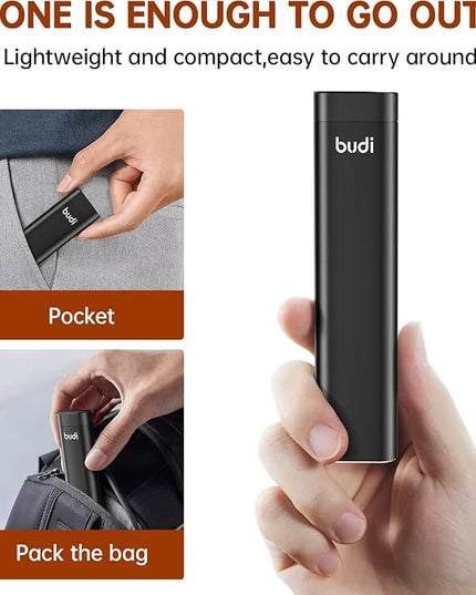 BUDI Multifunctional 9 in 1 Data Cable with USB Type-C Card Reader Micro SD Memory Card high-Speed Card Reader Adapter Suitable for Mobile Phone Cameras and Computers