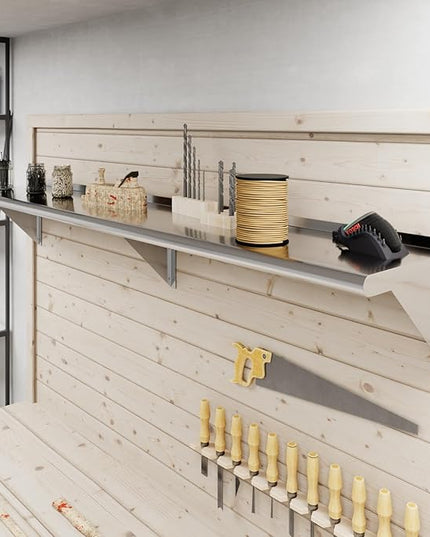 AmGood 72" Long X 12" Deep Stainless Steel Wall Shelf | NSF Certified | Appliance & Equipment Metal Shelving | Kitchen, Restaurant, Garage, Laundry, Utility Room