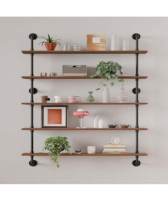 Floating Shelves for Wall Living Room Shelves Bookshelf Industrial Pipe Shelving Shelf Real Wood Planks 36 inch Rustic Wall Shelves Hanging Bookshelves Farmhouse Kitchen Bar Shelving