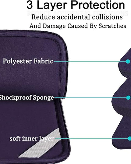 Laptop Case Bag 15.6 inch, Shockproof Protective Computer Carrying Cover with Front Pocket, Briefcase Handbags Laptop Sleeve for 15.6 inch HP, Dell, Acer, Asus, Notebook, Purple