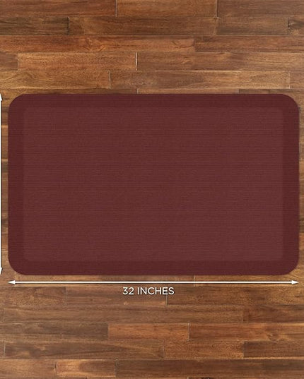 GelPro Designer Comfort Grasscloth Crimson Ergo-Foam Anti-Fatigue Kitchen Floor Mat, 20"x32"