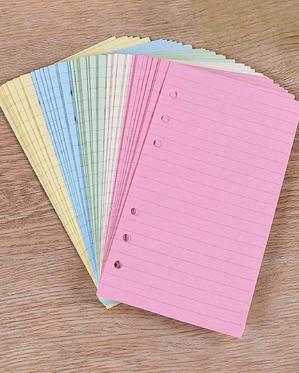 Sosoport 2pcs Loose Leaf Paper Refill Ring Notepad Lined Stationery for Students Smooth Writing Pages for School and Office Use