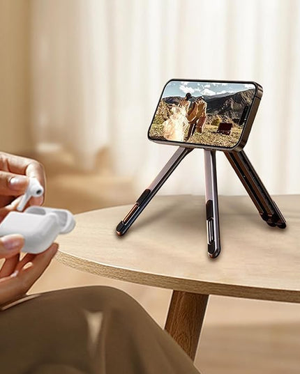 Tablet Stand - 18.15x5.8x2.1cm Magnetic Aluminum Holder | Laptop and Tablet Support, Adjustable Phone Tripod, Travel Office Desk Home Outdoor Indoor, Portable Gadget Stand, Lightweight Durable Holder