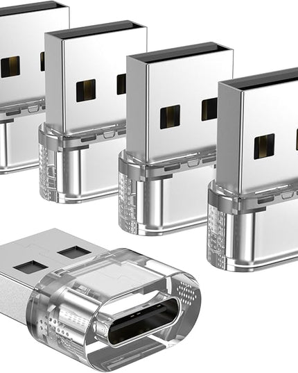 USB to USB C Adapter 5 Pack,USB C Female to A Male Charger Converter Compatible with Apple Watch Ultra iWatch,iPhone 16/15/ Pro Max Plus,iPad,Samsung Galaxy S23,Car, Laptop,Charger, Quest Link, etc.