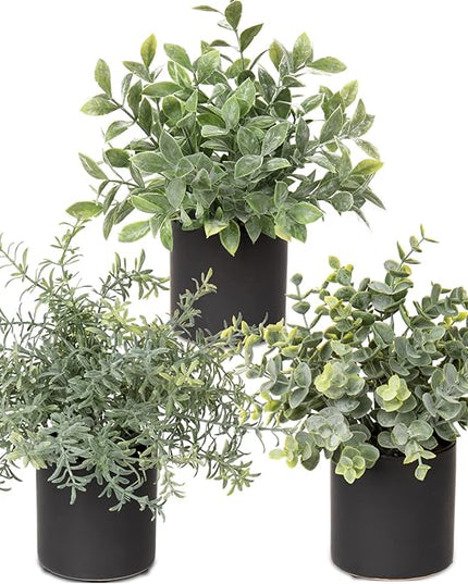3 Pack Small Fake Plants for Shelf Decor Accents with Ceramic Pot Artificial Potted Plants for Rustic Farmhouse Decor Faux Plants Indoor Fake Potted Plants Artificial for Home Office Bookshelf Decor
