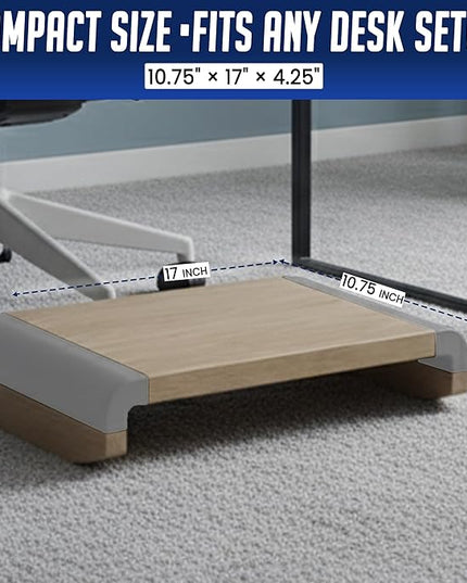 Tiel Ergonomic Foot Rest for Under Desk at Work, Rocking Footrest with Comfort Support, Office Foot Stool for Desk Chair, Leg Rest Stand for Home and Remote Office