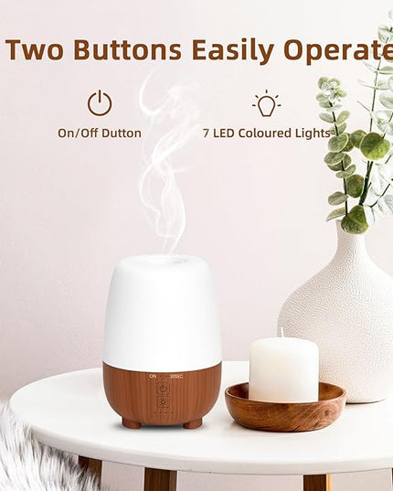 SEEDSEEL 150ML Rechargeable Battery Operated Essential Oil Diffuser, Portable Cordless Aromatherapy Diffuser,7-Hour Runtime with 7 LED Color Changing Lightsfor Home,Office,Outdoor