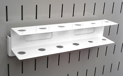 Wall Control Screwdriver Holder Bracket Slotted Metal Pegboard Accessory Slotted Tool Board - White