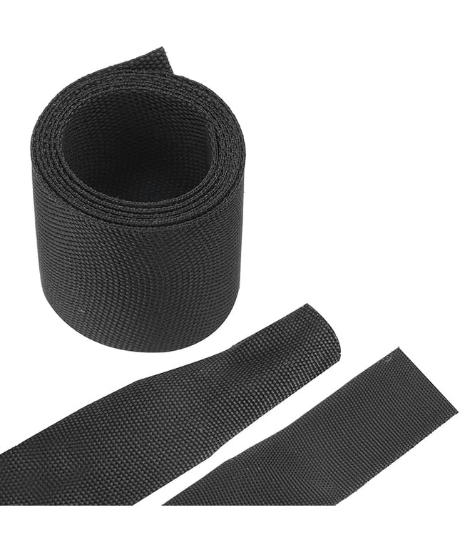 MECCANIXITY Braided Cable Sleeves Heat Shrinkable Fabric Sleeving, 2" 3ft Black 2:1 Ratio Heat Shrinkable Cord Protector for Harness Cable, Network Cable Protection, Cable Management