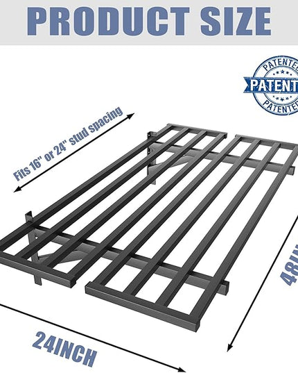 WALMANN 2 Pack Heavy Duty Wall Shelves, 2 ft x 4 ft Wall-Mounted Garage Storage Shelf, Floating Shelf, Hold 400 lbs/Shelf
