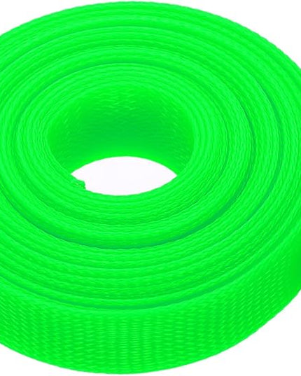 uxcell Expandable Sleeving, 1 1/4-inch 25ft Cable Sleeve, Green