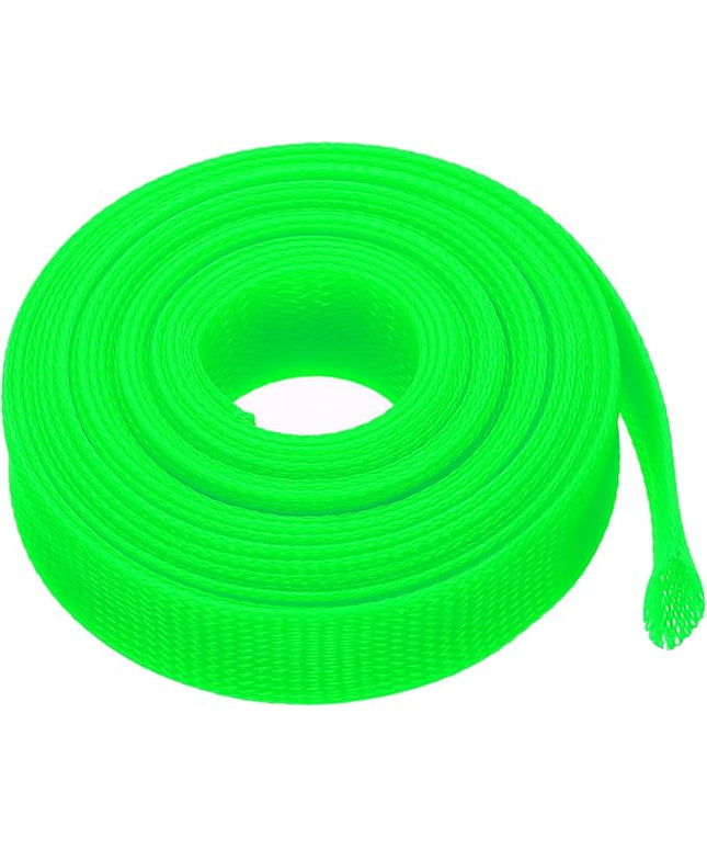 uxcell Expandable Sleeving, 1 1/4-inch 25ft Cable Sleeve, Green