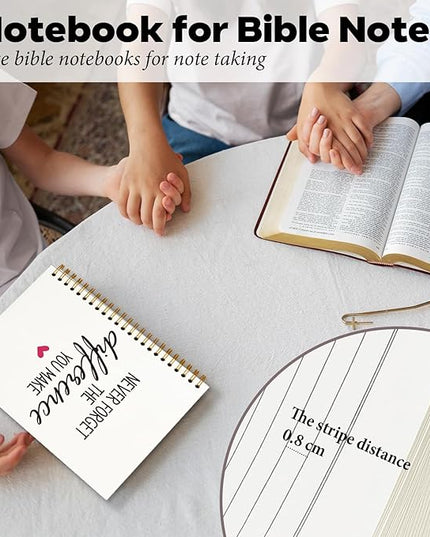 DSHFG Motivational Office Journal Notebooks for Work Women Appreciation Gifts, Inspirational Journal Notebook Employees Gifts, Journals Office Supplies, Never Forget The Difference You Make, 5.5x8.3