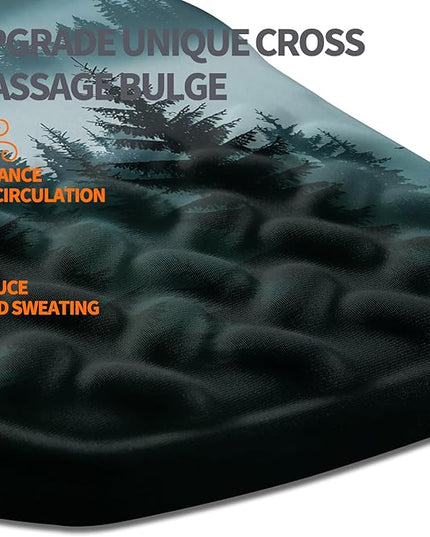Ergonomic Slope Mouse Pad Wrist Support, Wrist Rest Mousepad for Carpal Tunnel Pain Relief with Massage Bulge and Slow Rebound Memory Foam (12x8 inch, Foggy Forest)