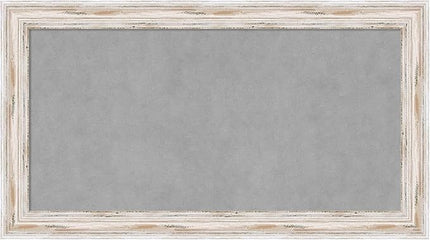 Amanti Art White Framed Magnetic Board 15x27 Small Vision Board for use with Magnets, 100% Metal Sheet to Display Items as Office Decor or for Home Organization in mudroom, Kitchen or Kids Room