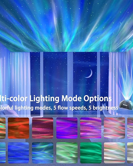 Aurora Projector - AIRIVO Star Projector for Kids Adults, Night Light Projector Bluetooth Speaker White Noise, Galaxy Projector Northern Lights for Bedroom Decor, Party, Ceiling