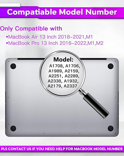 PYS macbook air 13 inch privacy screen Compatible with MacBook Air 13.3'(Released in 2018-2021: A1932,A2179,A2337)-Anti Glare，Webcam Cover Slider，Provide Privacy, Ultra Slim，Easy On