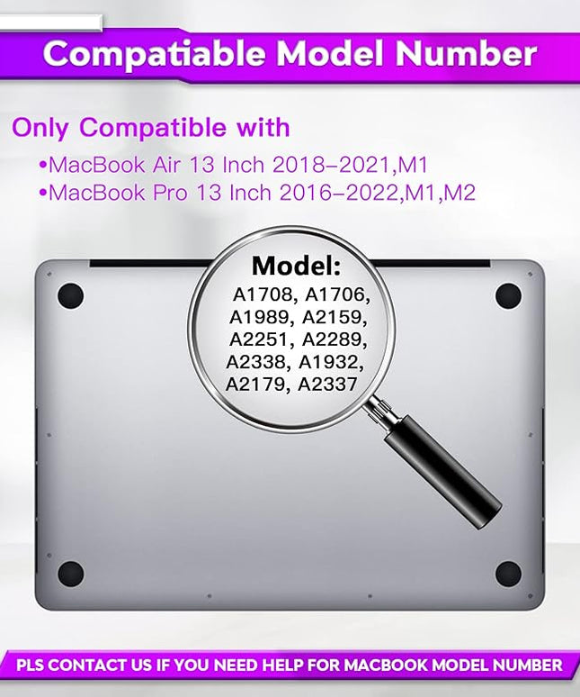 PYS macbook air 13 inch privacy screen Compatible with MacBook Air 13.3'(Released in 2018-2021: A1932,A2179,A2337)-Anti Glare，Webcam Cover Slider，Provide Privacy, Ultra Slim，Easy On