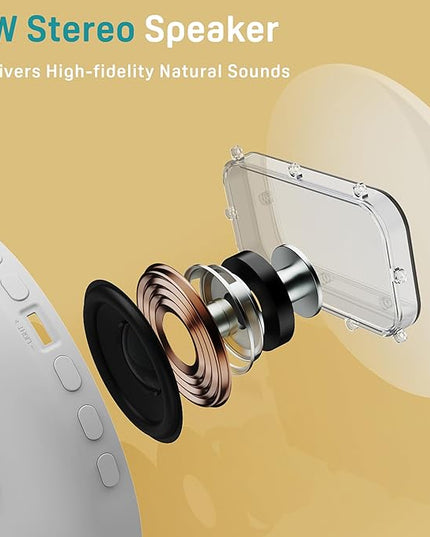 JALL Wake Up Light Sunrise Alarm Clock for Kids, Heavy Sleepers, Bedroom, White Noise Sound Machine with 17 Nihgt Lights, 25 Soothing Sounds, Bluetooth Speaker, Dual Alarms, FM Radio, Wood Grain