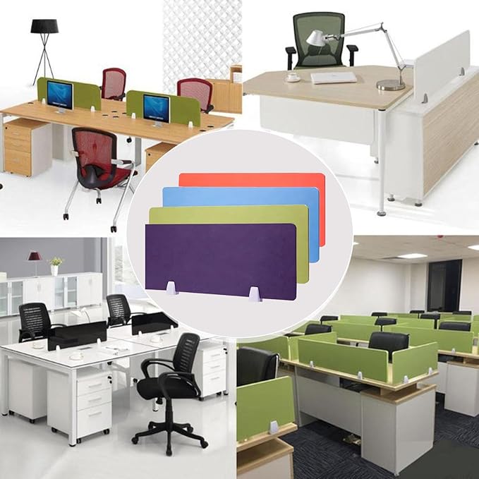 Desk Divider Privacy Panel Clamp-on Acoustic Freestanding Desktop Partition Dividers for Office Student Sound Proof Reducing Noise Visual Distractions Green 30 * 40cm
