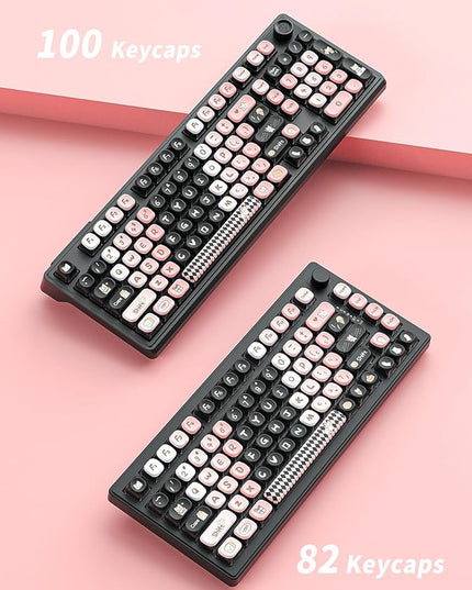MOA Profile Keycaps - Cute Kitten Theme, PBT Key caps Dye-Sublimation, Custom 131 Keys Set for Cherry Gateron MX Switches Mechanical Keyboard