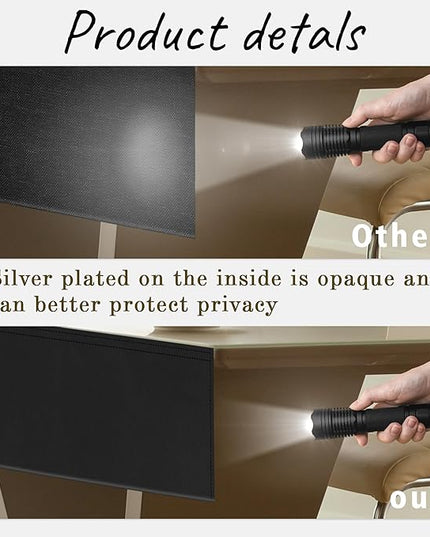Under Desk Privacy Panel Self-Adhesive Modesty Panel Stand Up Desk Modesty Panel for Home Office or Standing Workstation, Black (60" Black)