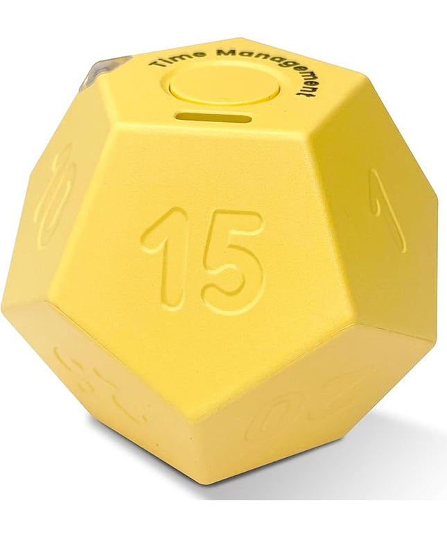 Cube Pomodoro Timer, Rechargeable Small Cute, Timer for Kids and Classroom, Kitchen, Cooking, Workout & Study Countdown, Time Management Tool (Honey Yellow)