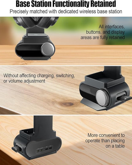 GRSVDF Headphone Stand Compatible with SteelSeries Arctis Nova Pro Wireless Headsets with Dock for Wireless Base Station