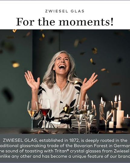 ZWIESEL GLAS Paris Whiskey Glass 13.5 Ounce (Set of 6), Bar Tumbler for Whiskey, Dishwasher-Safe Tritan Crystal Glasses, Made in Germany
