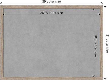 Amanti Art White Framed Magnetic Board 21x29 Medium Vision Board for use with Magnets, 100% Metal Sheet to Display Items as Office Decor or for Home Organization in mudroom, Kitchen or Kids Room