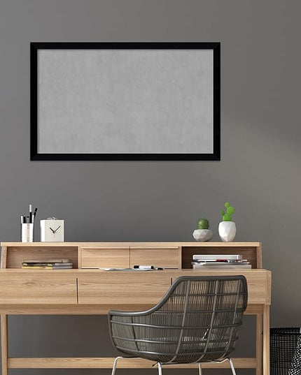 Amanti Art Black Framed Magnetic Board 27x43 Large Vision Board for use with Magnets, 100% Metal Sheet to Display Items as Office Decor or for Home Organization in mudroom, Kitchen or Kids Room