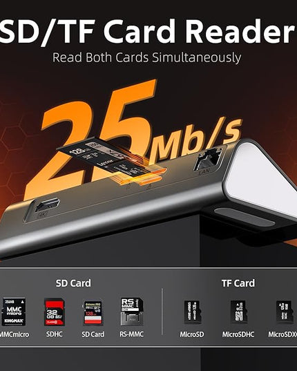 USB C Hub Ethernet,10-in-1 USB C Docking Station with 4K@60Hz HDMI,1Gbps Ethernet, PD 100W,Type C & 2 USB A 3.2 10Gbps, 2 USB A 2.0, SD/TF, Aluminum USB Hub for Laptop,PC, iPhone 17/16,Mac