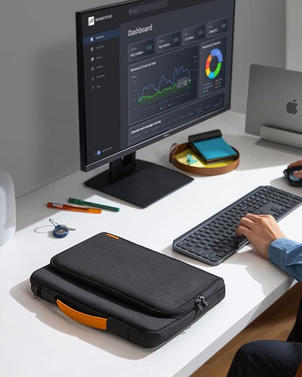 tomtoc 360 Protective Laptop Carrying Case compatible with 14-inch MacBook Pro M5/M4/M3/M2/M1 Pro/Max A3434 A3112 A3401 A3185 2025-2021, 12.9-13 Inch iPad Pro/Air, Water-Resistant Accessory Sleeve Bag