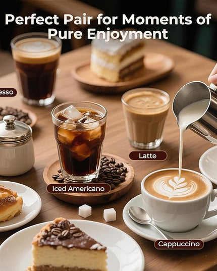 20 Bar Espresso Machine,Hot & Cold Brew Espresso Coffee Maker with Milk Frother,50oz Water Tank,LCD Display,Single & Double,Cappuccino & Latte Machine for Home