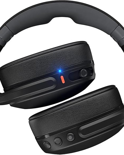 Skullcandy Crusher Evo Wireless Bluetooth Headphones with Multi-Sensory Bass, Noise Isolating Over-Ear Fit, Up to 40 Hours Battery, Microphone for iPhone Android - True Black